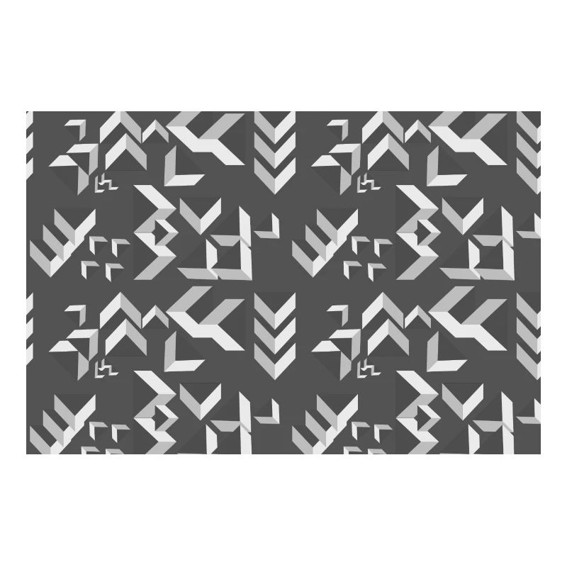Deco pattern triangles grey-white
