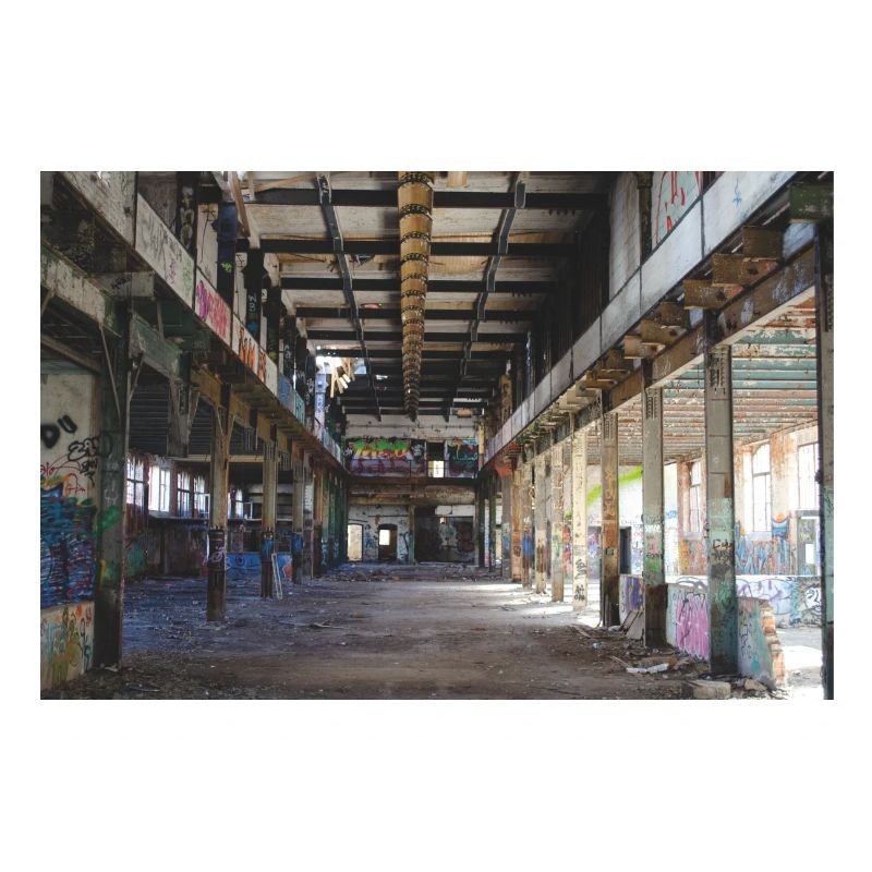 Affiche de graffiti sur l'architecture de l'affiche de la construction industrielle