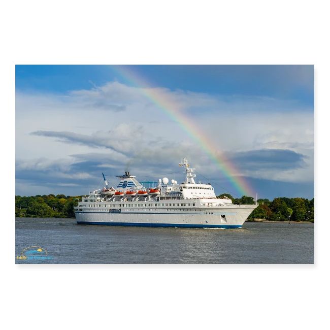 SuK Bild - MS Delphin auf der Elbe mit Regenbogen