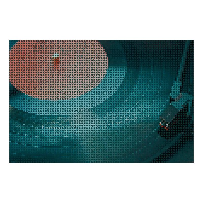 Turntable in a curvy pattern