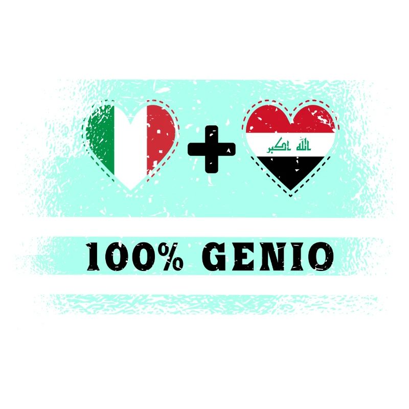 Italia e Iraq 100% bandiera genio