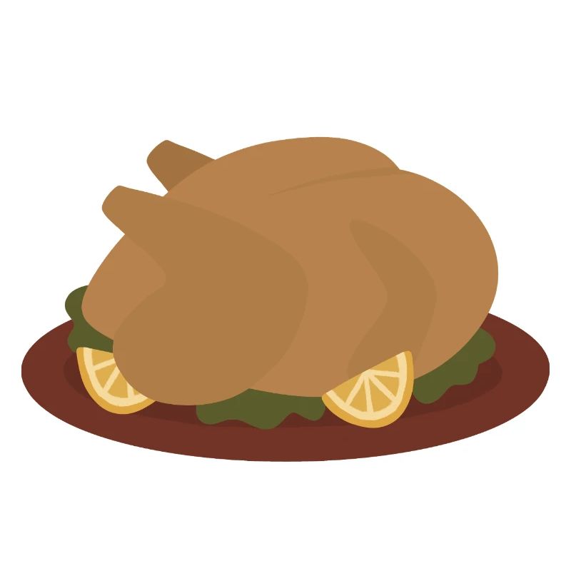 Roasted Turkey with Lemon Garnishes