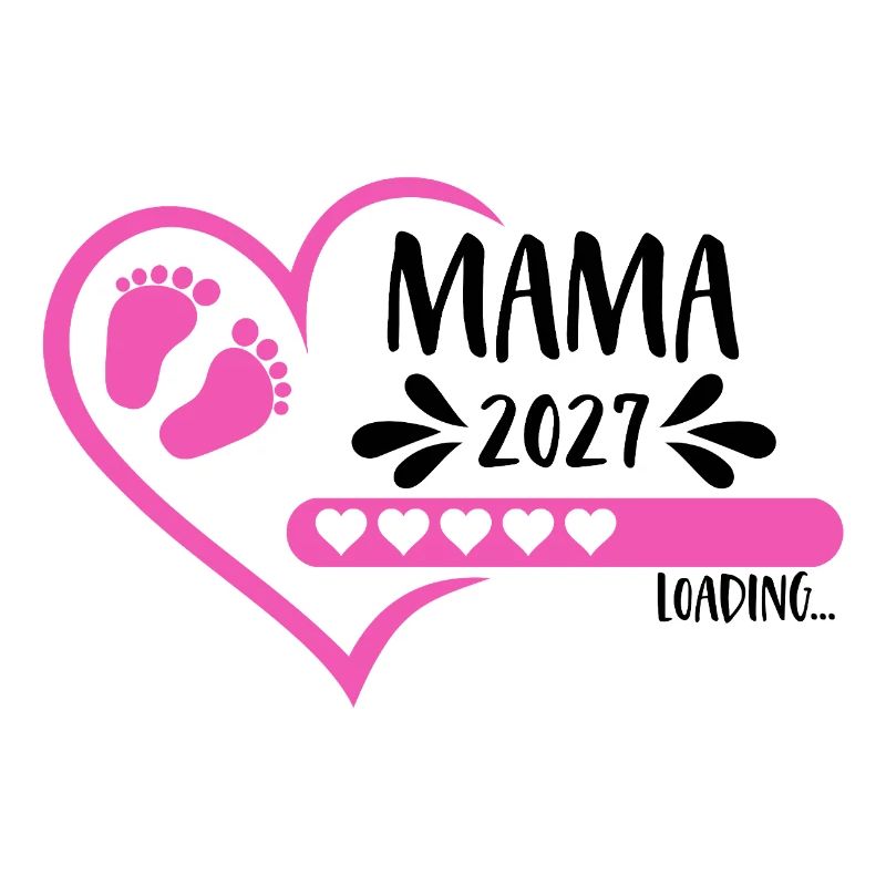 Mama 2027 loading Herz Version Mädchen pink