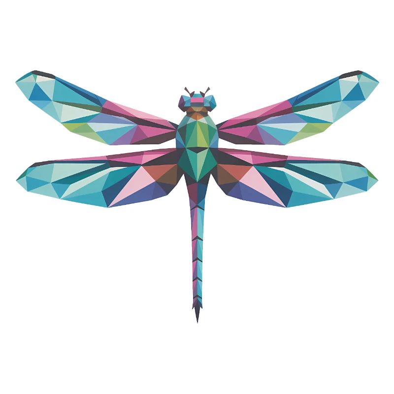 Libellule - Logo Low Poly cool