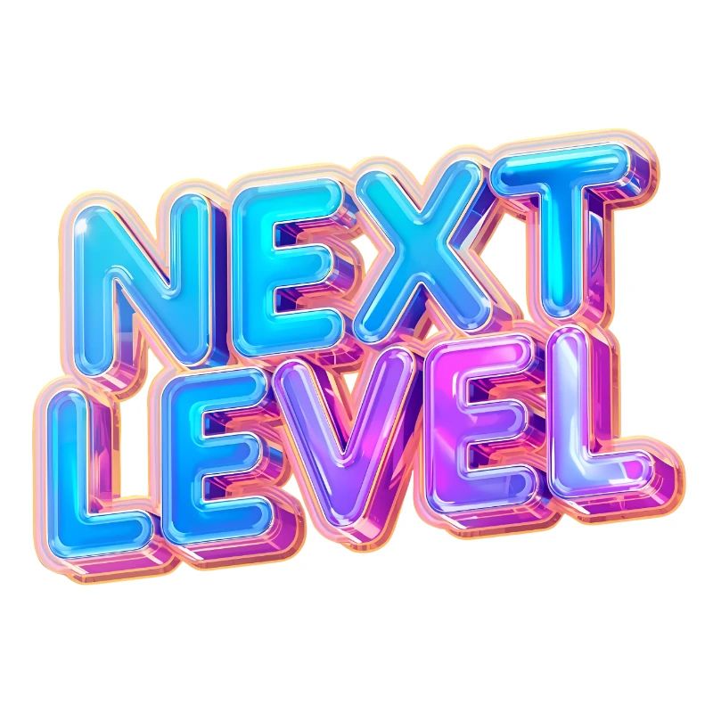 Next Level 3D Text — Bold Gradient Design