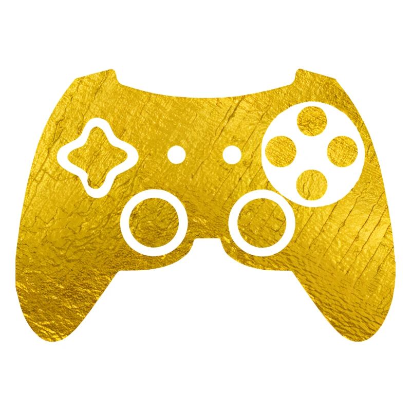 Manette de jeu dorée
