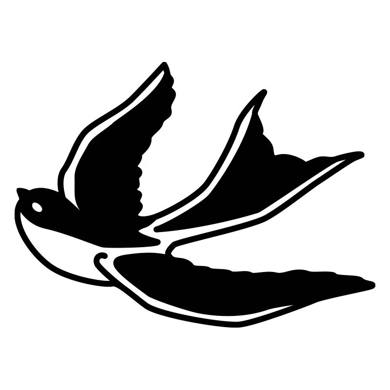 Swallow – Elegant bird in flight as a silhouette