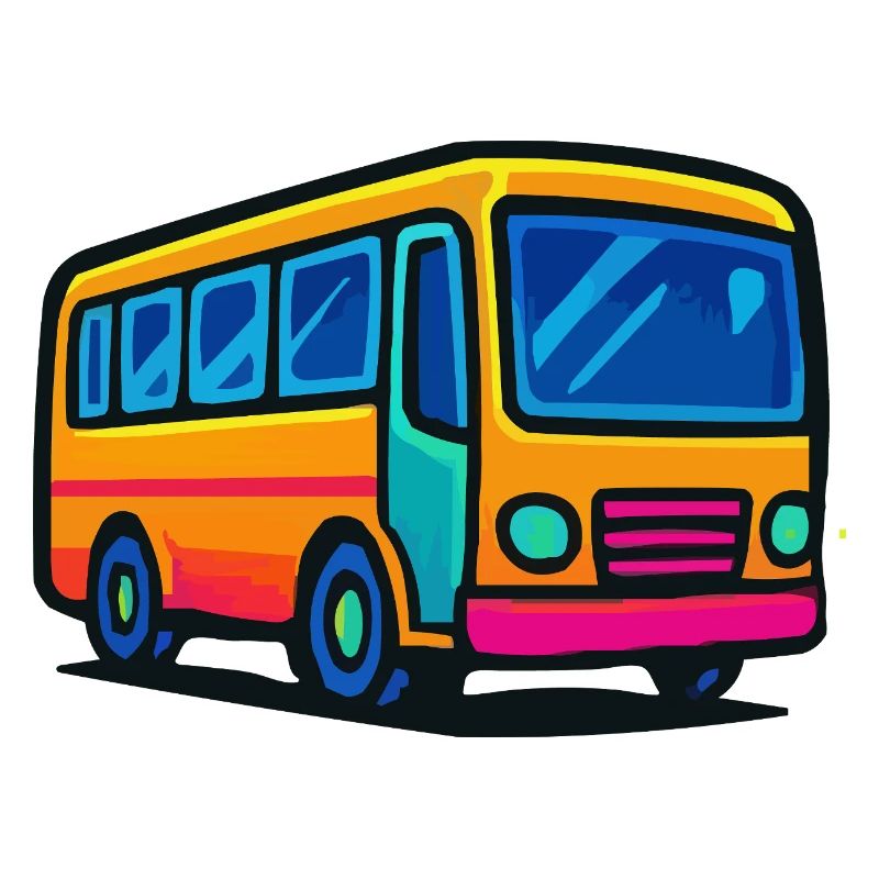 Illustration de bus de comics