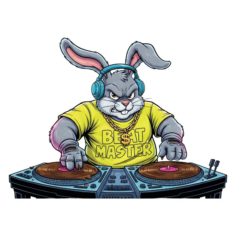 DJ Easter Egg Party Disco Music Rave Easter Bunny