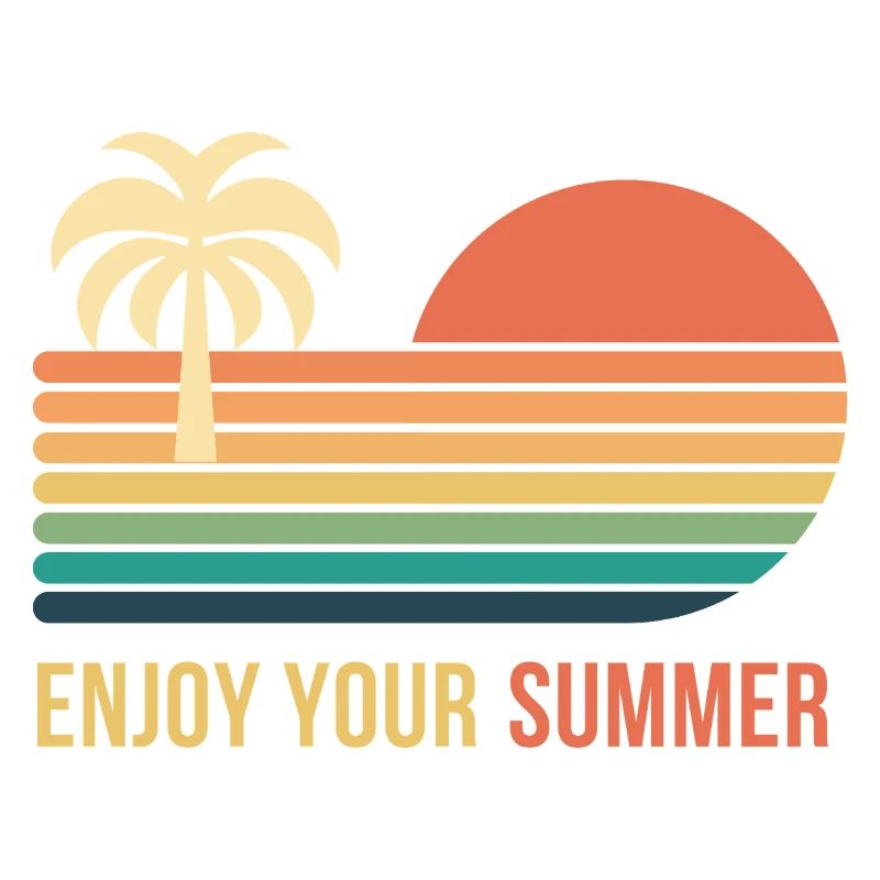 Sunset Retro Palm Tree