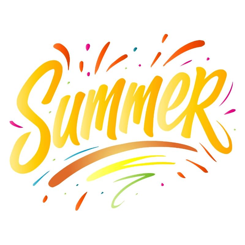 Summer Typo - Summer Design with Splash Elements