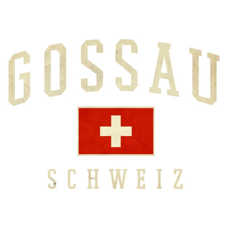 Gossau Schweiz Emblem mit Schweizer Flagge