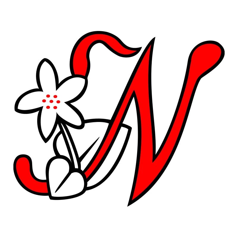 Buchstabe, Initiale, Blume