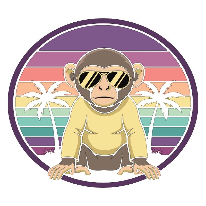 Lunettes de soleil rétro d’été Cool Monkey