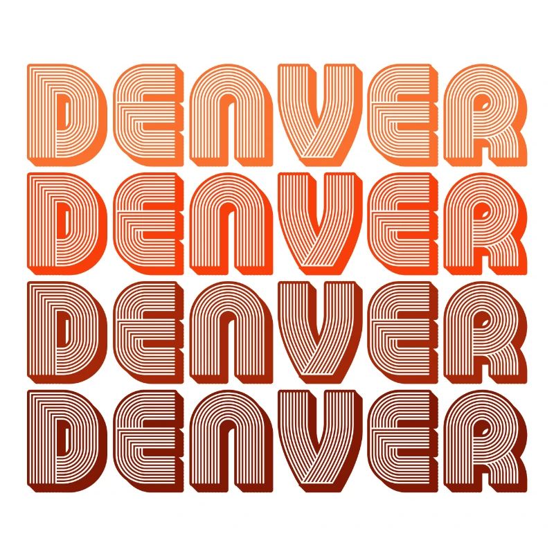Denver Gradient Retro Pattern