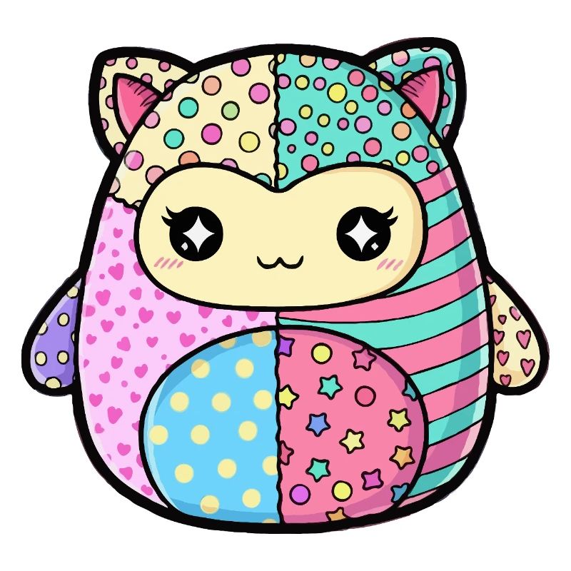 Patchwork Chaton Couleurs Pastel