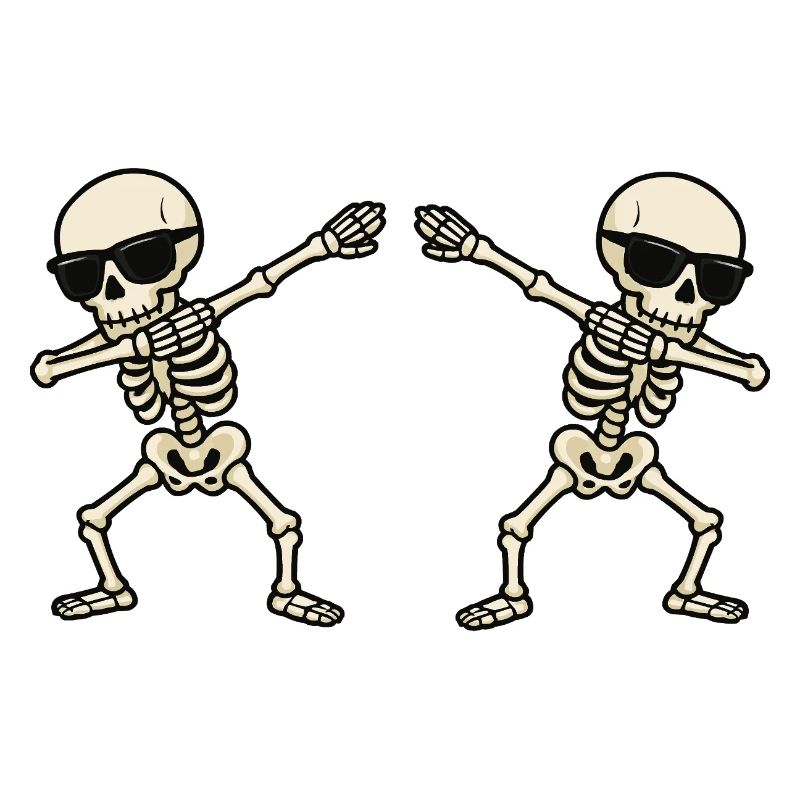 Skeleton Dance Duo with Sunglasses