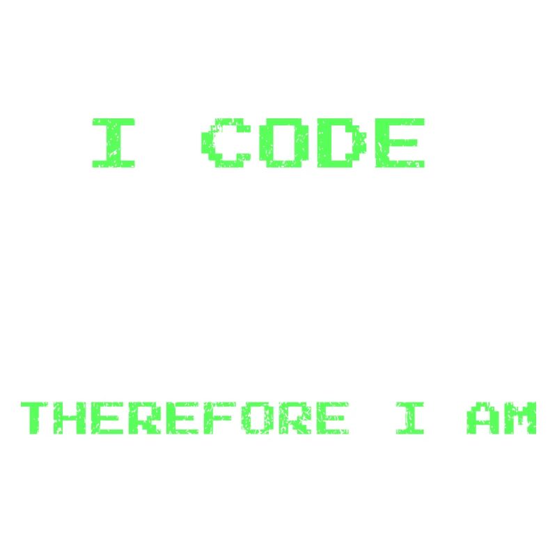 Ich programmiere, also bin ich – lustiges Entwickler-T-Shirt