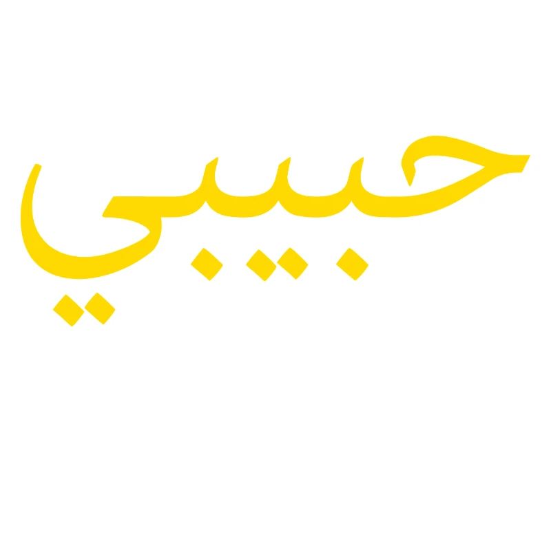 Habibi Gold Arabic Script Tee