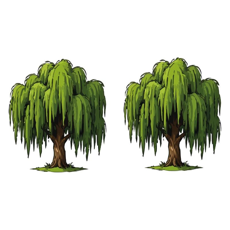 Double Willow Tree Scene