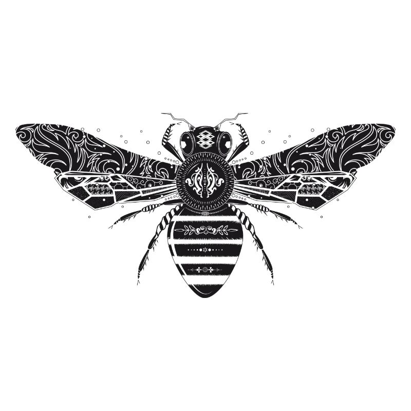 artfully designed bee