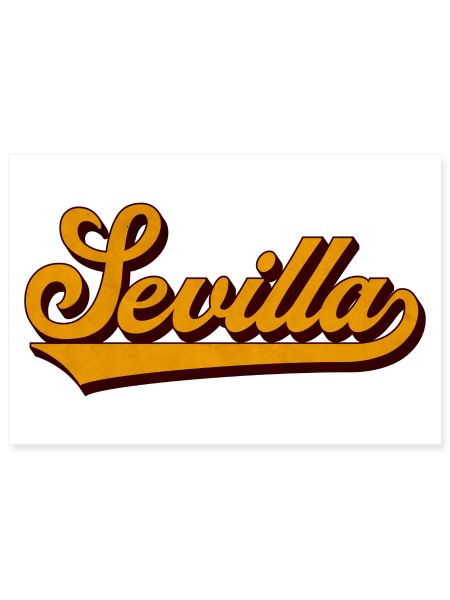 Sevilla Retro Script Gelb