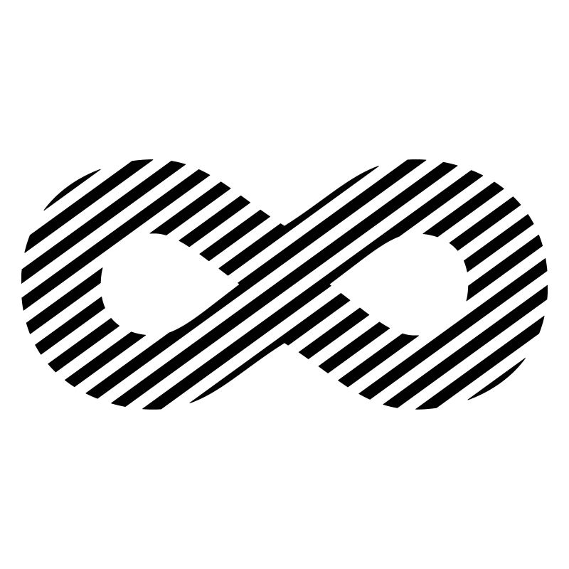 Signe de l'infini - rayures de modèle