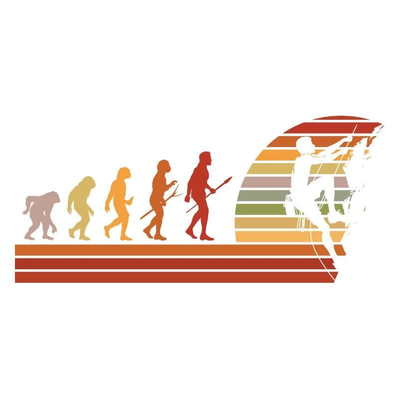 Evolution des Kletterns Retro Design