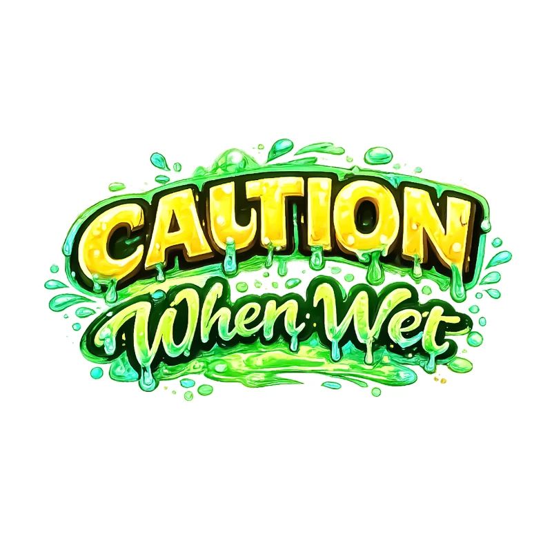 Caution When Wet Funny Flirty Statement Tee pun sp