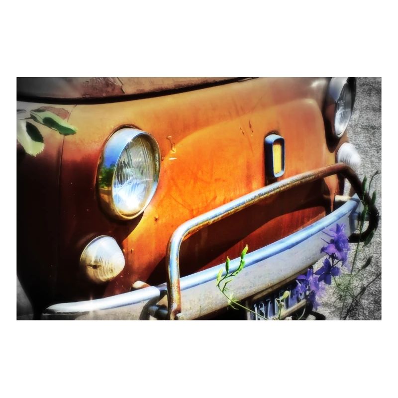 Rostiges Oldtimer Front Design