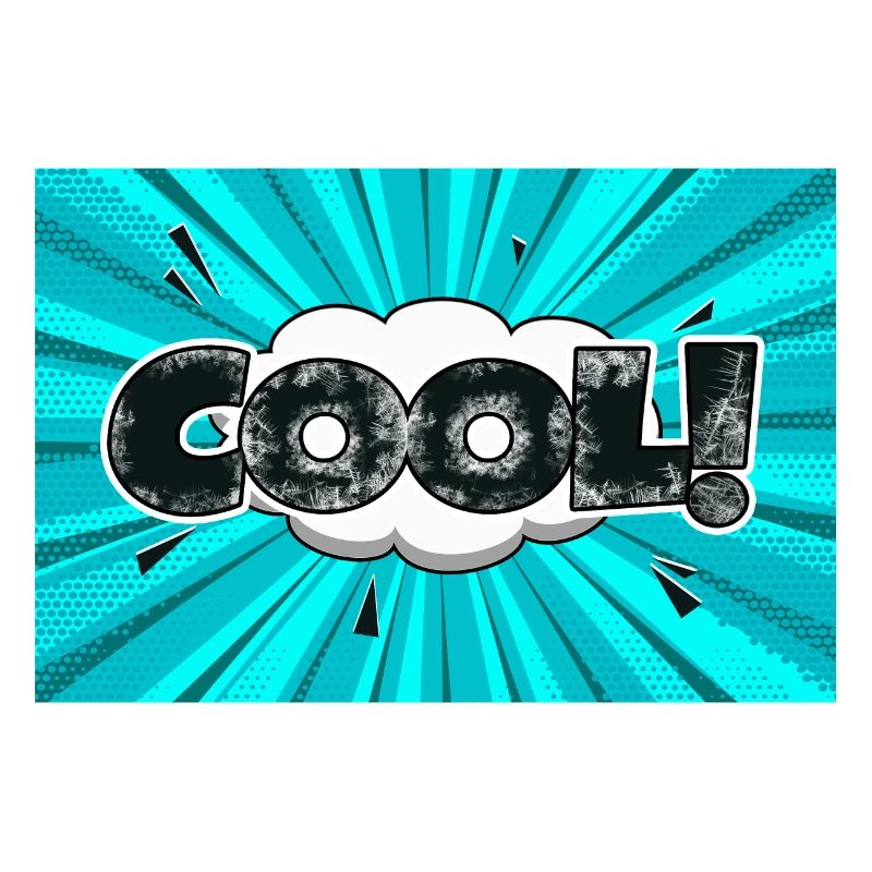 cooler Comic Style Bubble Graffiti Schriftzug