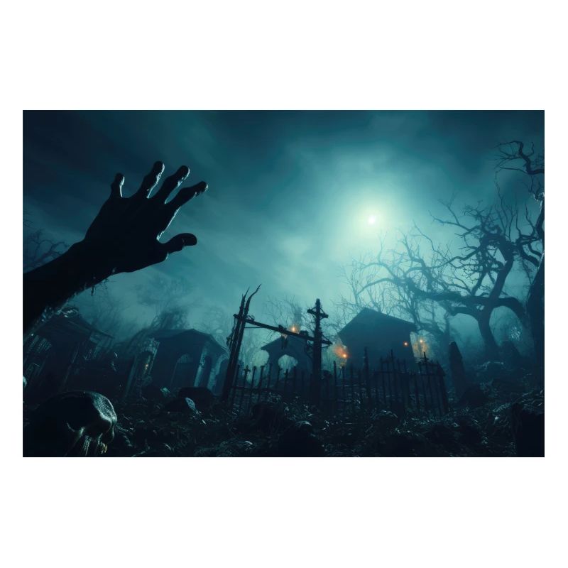 Der blaue Friedhof, Querformat