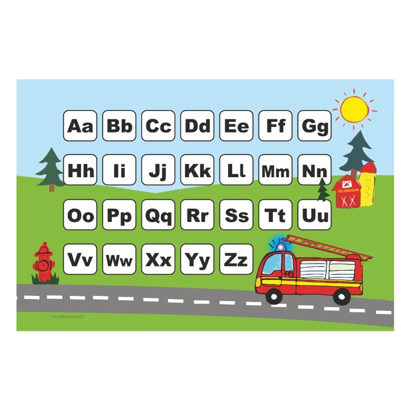ABC Learning Poster Fire Brigade | Customisable