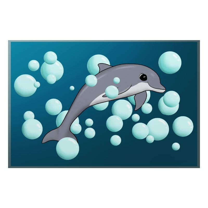 DOLPHIN AND BUBBLES