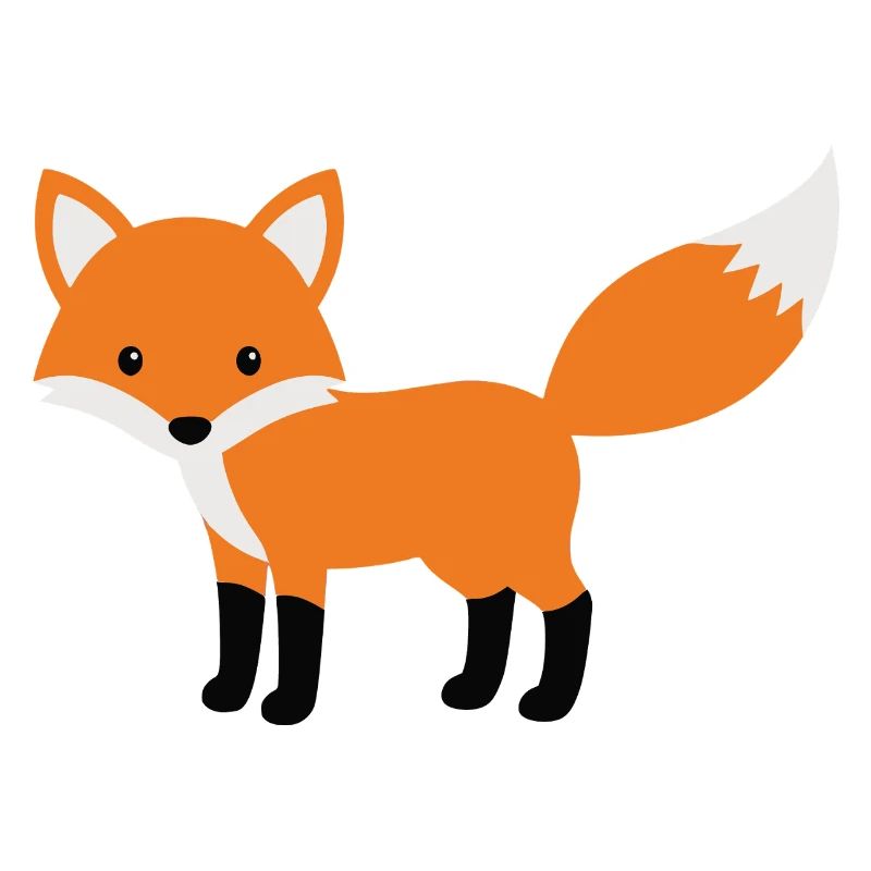 Cute cunning fox minimalist style