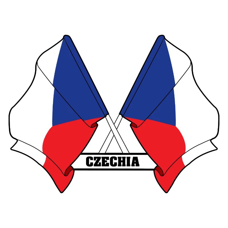 RÉPUBLIQUE TCHÈQUE – Drapeaux croisés