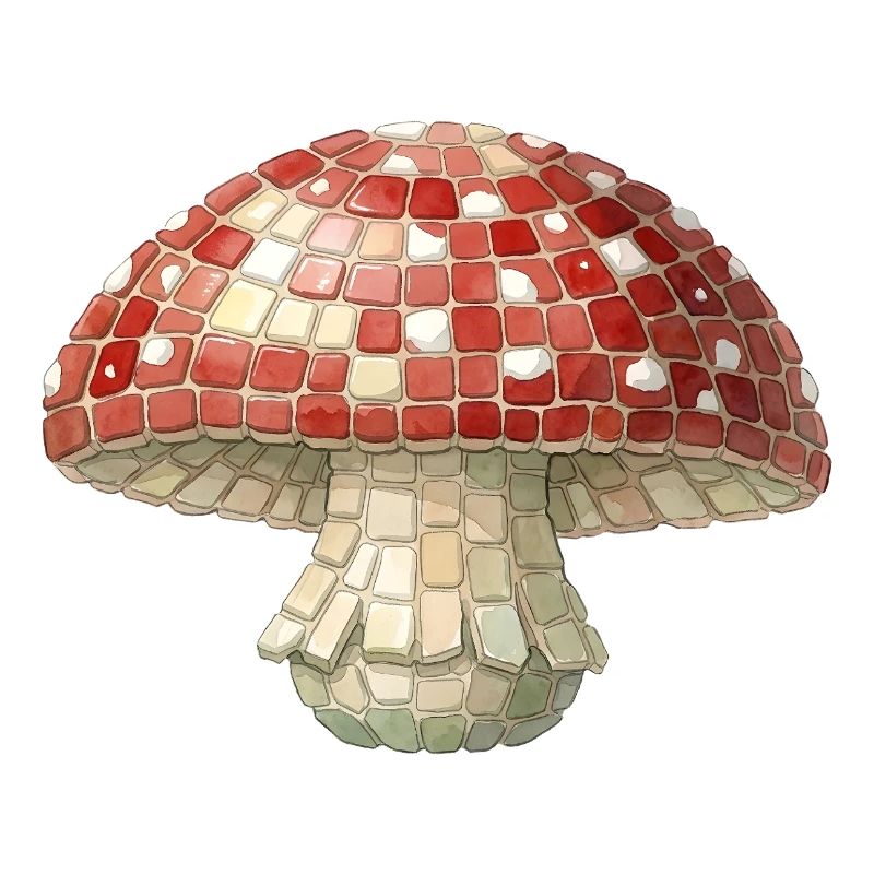 Toadstool Mosaic - Retro Forest for Mushroom Pickers
