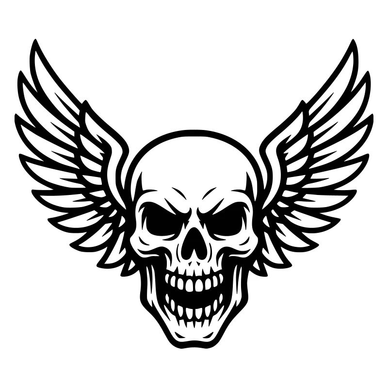 Crâne avec des ailes
