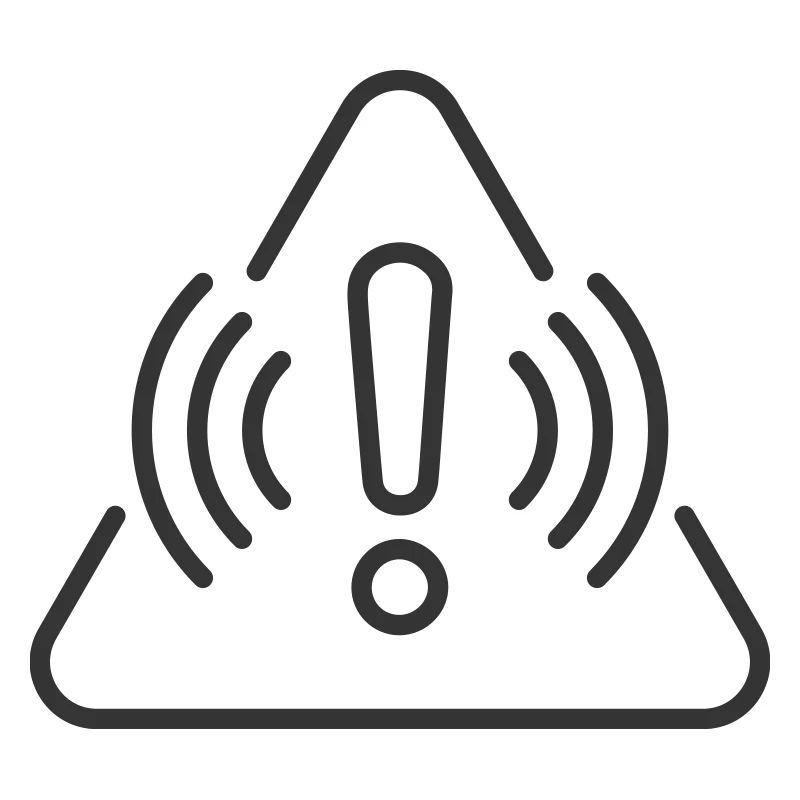 Icône d’alerte d’avertissement – Triangle avec point d’exclamation mar