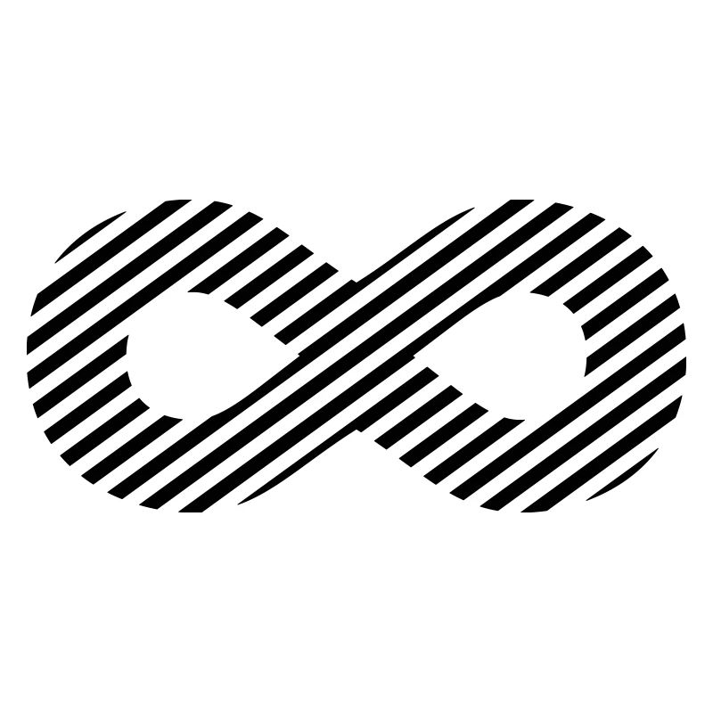 Infinity sign - pattern stripes