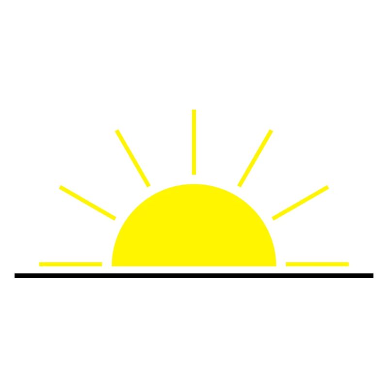 Rising or setting sun