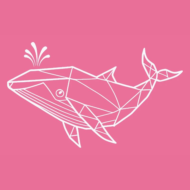 Polygone de baleine - Conception minimaliste de créature marine