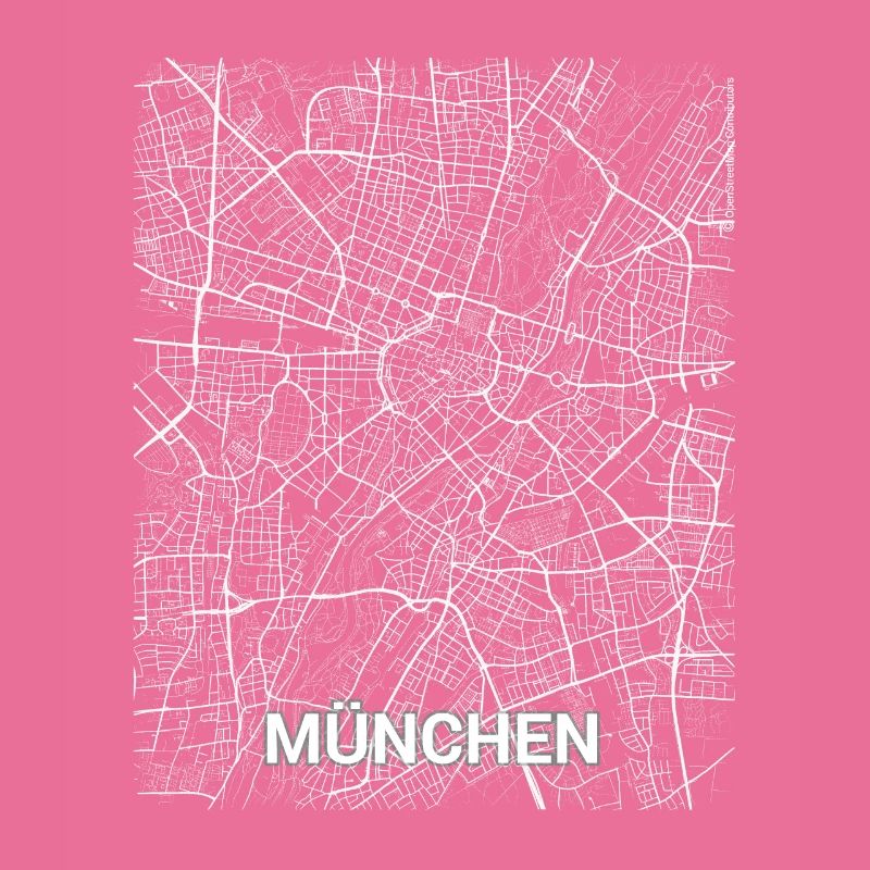 Plan du centre et rues de Munich