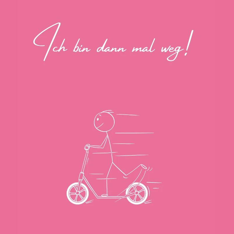 Ich bin dann mal weg - Tretroller Rollerfahrer