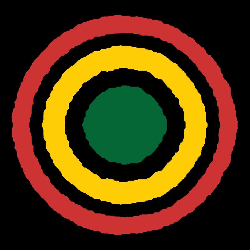Conception abstraite de cercle Reggae concentrique