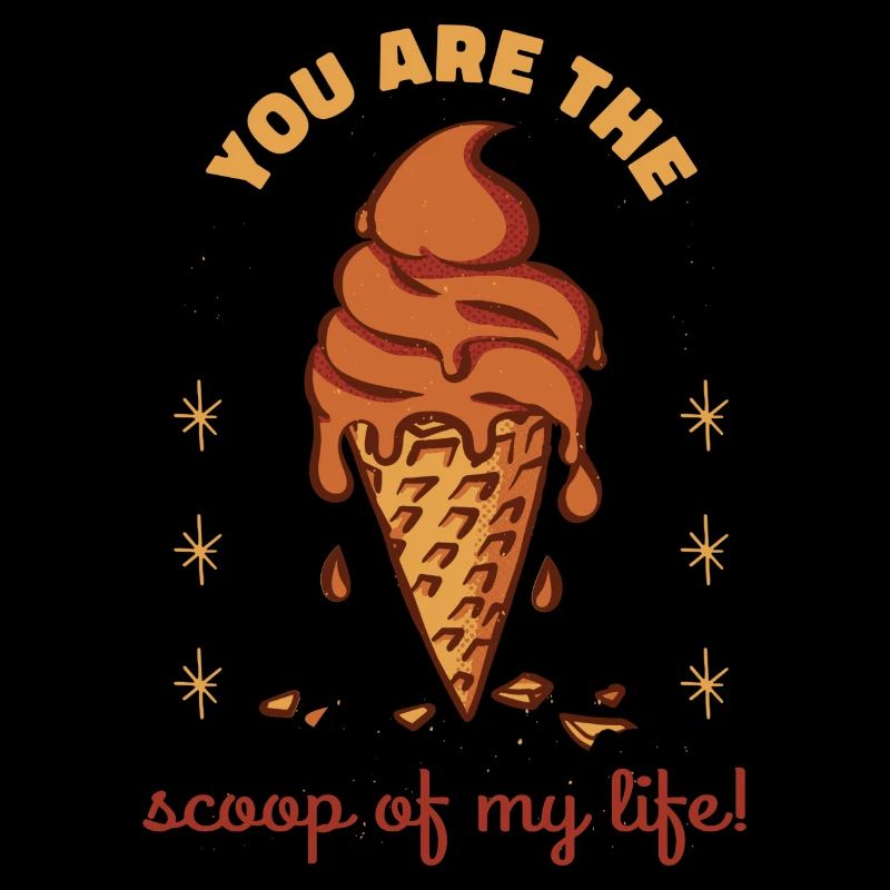 Tu es le scoop de ma vie! Crème glacée mignonne et drôle