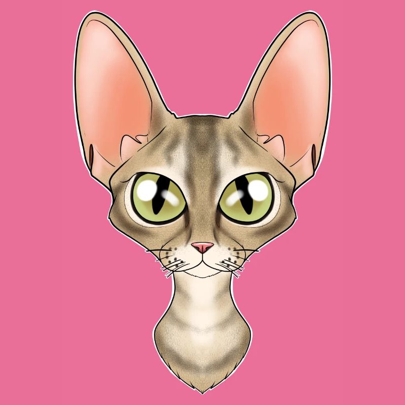 Cat Lover I Cat Face I Devon Rex Cat