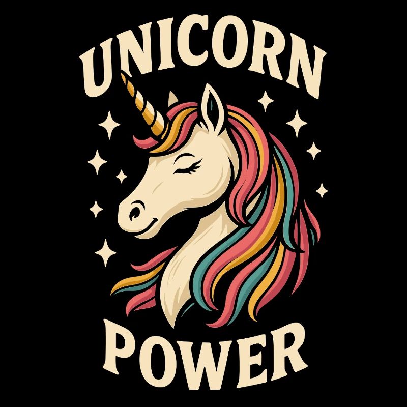 Magical unicorn with rainbow mane