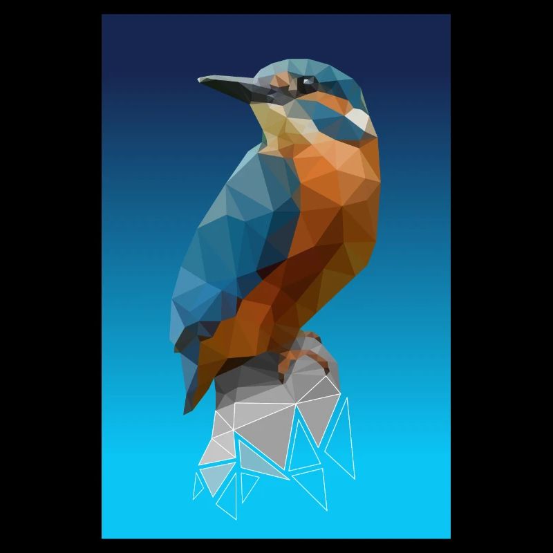 Eisvogel low poly