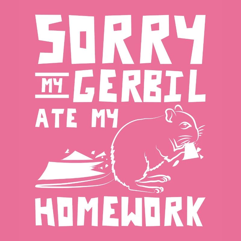 Désolé que ma gerbille ait mangé mes devoirs